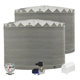 2 x 22,500L Rainwater Tanks + Pump + Pump Cover + Dial Gauge