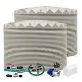 2 x 22,500L Rainwater Tanks + Pump + Pump Cover + Joiner Kit + Connection Kit