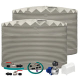 2 x 27,000L Rainwater Tanks + Pump + Pump Cover + Joiner Kit + Connection Kit
