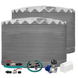 2 x 27,000L Rainwater Tanks + Pump + Pump Cover + Joiner Kit + Connection Kit