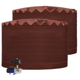 2 x 27,000L Rainwater Tanks + Pump Gull Grey (Shale Grey™) RapidPlas Product from Austral Ag