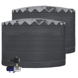 2 x 27,000L Rainwater Tanks + Pump Earthtone (Bushland™) RapidPlas Product from Austral Ag