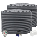2 x 22,500L Rainwater Tanks + Pump + Pump Cover + Dial Gauge