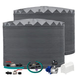 2 x 22,500L Rainwater Tanks + Pump + Pump Cover + Joiner Kit + Connection Kit