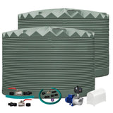 2 x 27,000L Rainwater Tanks + Pump + Pump Cover + Joiner Kit + Connection Kit