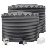 2 x 22,500L Rainwater Tanks + Pump + Pump Cover + Dial Gauge