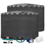 2 x 27,000L Rainwater Tanks + Pump + Pump Cover + Joiner Kit + Connection Kit