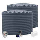 2 x 22,500L Rainwater Tanks + Pump + Pump Cover + Dial Gauge
