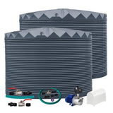 2 x 22,500L Rainwater Tanks + Pump + Pump Cover + Joiner Kit + Connection Kit