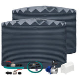 2 x 27,000L Rainwater Tanks + Pump + Pump Cover + Joiner Kit + Connection Kit