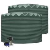 2 x 27,000L Rainwater Tanks + Pump Birch Grey (Dune™) RapidPlas Product from Austral Ag