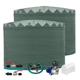 2 x 22,500L Rainwater Tanks + Pump + Pump Cover + Joiner Kit + Connection Kit