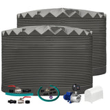 2 x 27,000L Rainwater Tanks + Pump + Pump Cover + Joiner Kit + Connection Kit