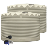 2 x 27,000L Rainwater Tanks + Pump Autumn Brown (Jasper™) RapidPlas Product from Austral Ag