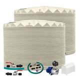 2 x 22,500L Rainwater Tanks + Pump + Pump Cover + Joiner Kit + Connection Kit
