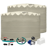 2 x 27,000L Rainwater Tanks + Pump + Pump Cover + Joiner Kit + Connection Kit