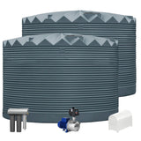 2 x 27,000L Rainwater Tanks + Pump + Pump Cover + Triple Filter