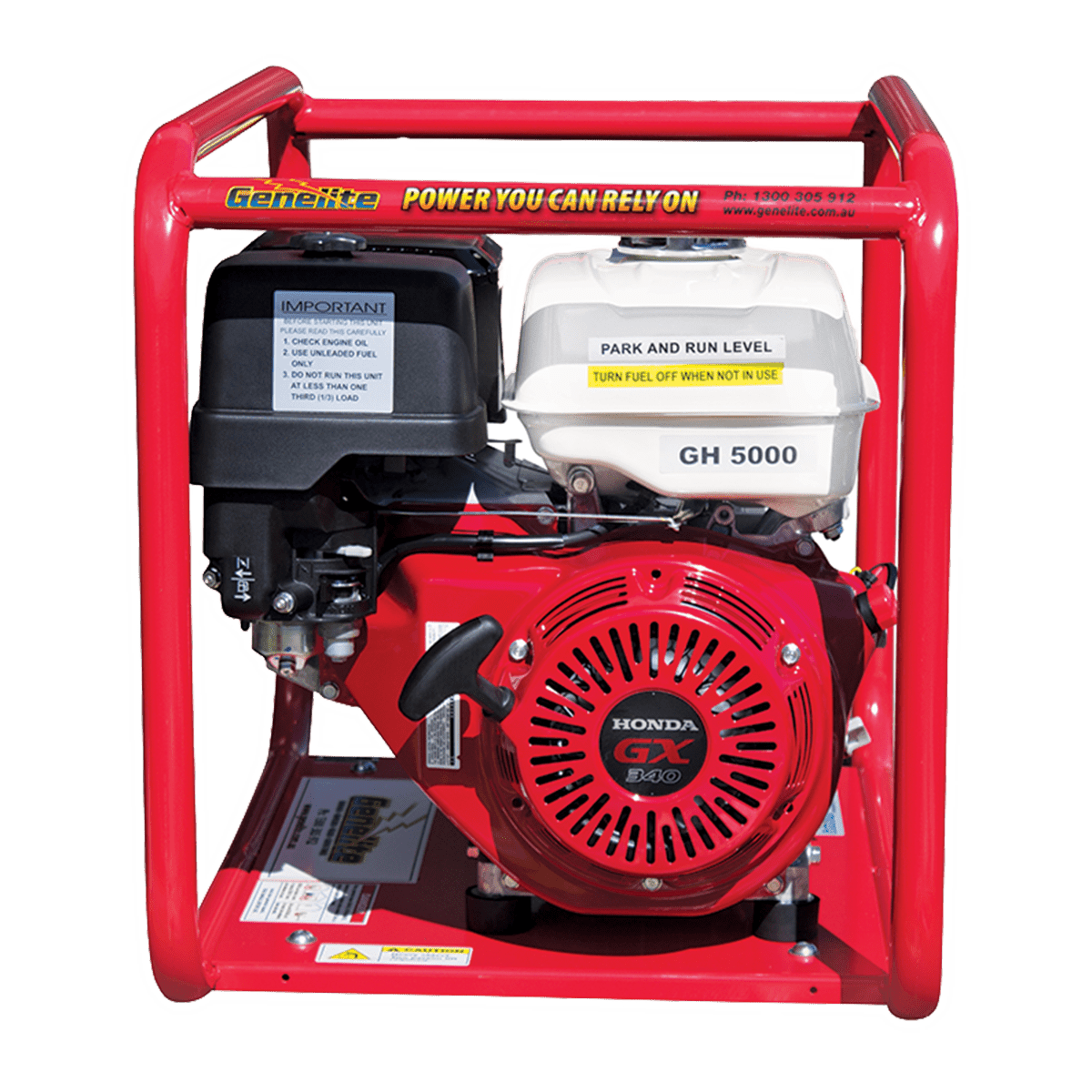 AVR 6KVA Petrol with AVR and Tank - Power - Austral Ag