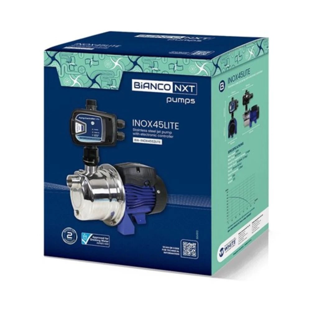 18878 - Pumps - Bianco BIA - INOX45LITE Water Pump 50L/M 38M HEAD 240V - Austral Ag