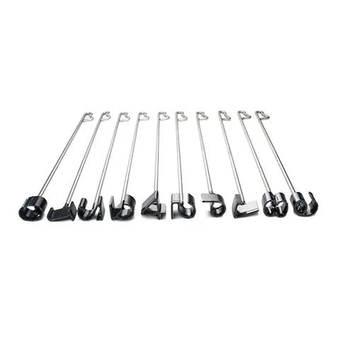 12723 - Livestock - Branding Iron - Stainless Steel - 0 to 9 Set (10 Brands Total) - Austral Ag