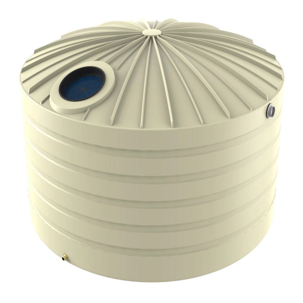 18758 - Tanks - Bushmans 10000L Domed Squat Water Tank - Smooth Cream - Austral Ag