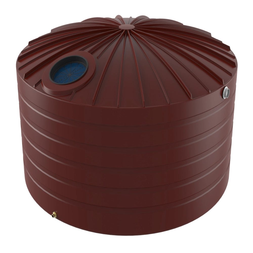 18752 - Tanks - Bushmans 10000L Domed Squat Water Tank - Heritage Red - Austral Ag