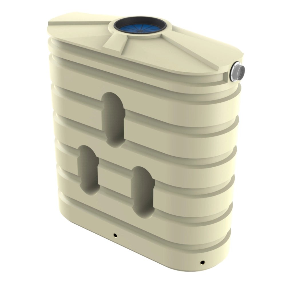 18667 - Tanks - Bushmans 1000L Slimline Water Tank - Smooth Cream - Austral Ag