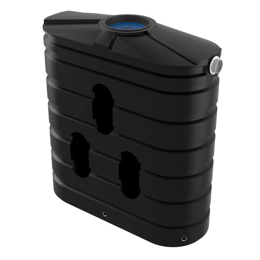 18659 - Tanks - Bushmans 1000L Slimline Water Tank - Black - Austral Ag