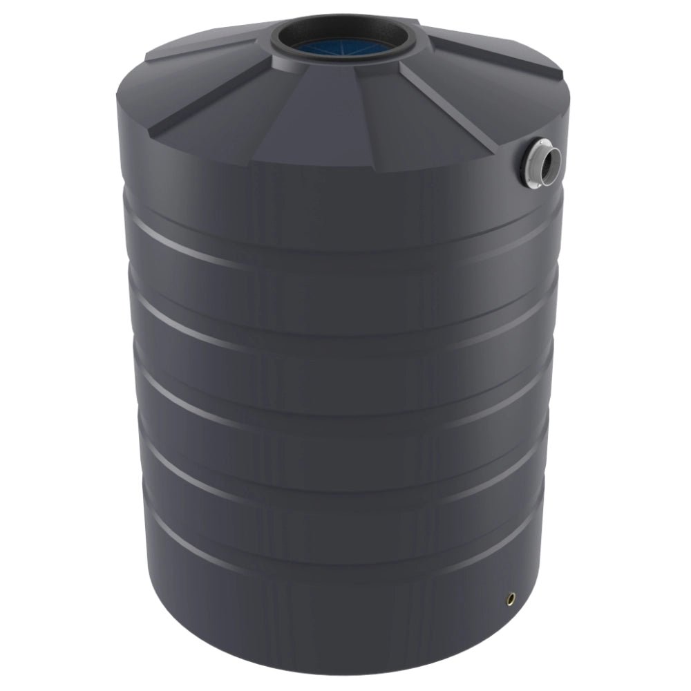 18718 - Tanks - Bushmans 1500L Round Water Tank - Slate Grey - Austral Ag