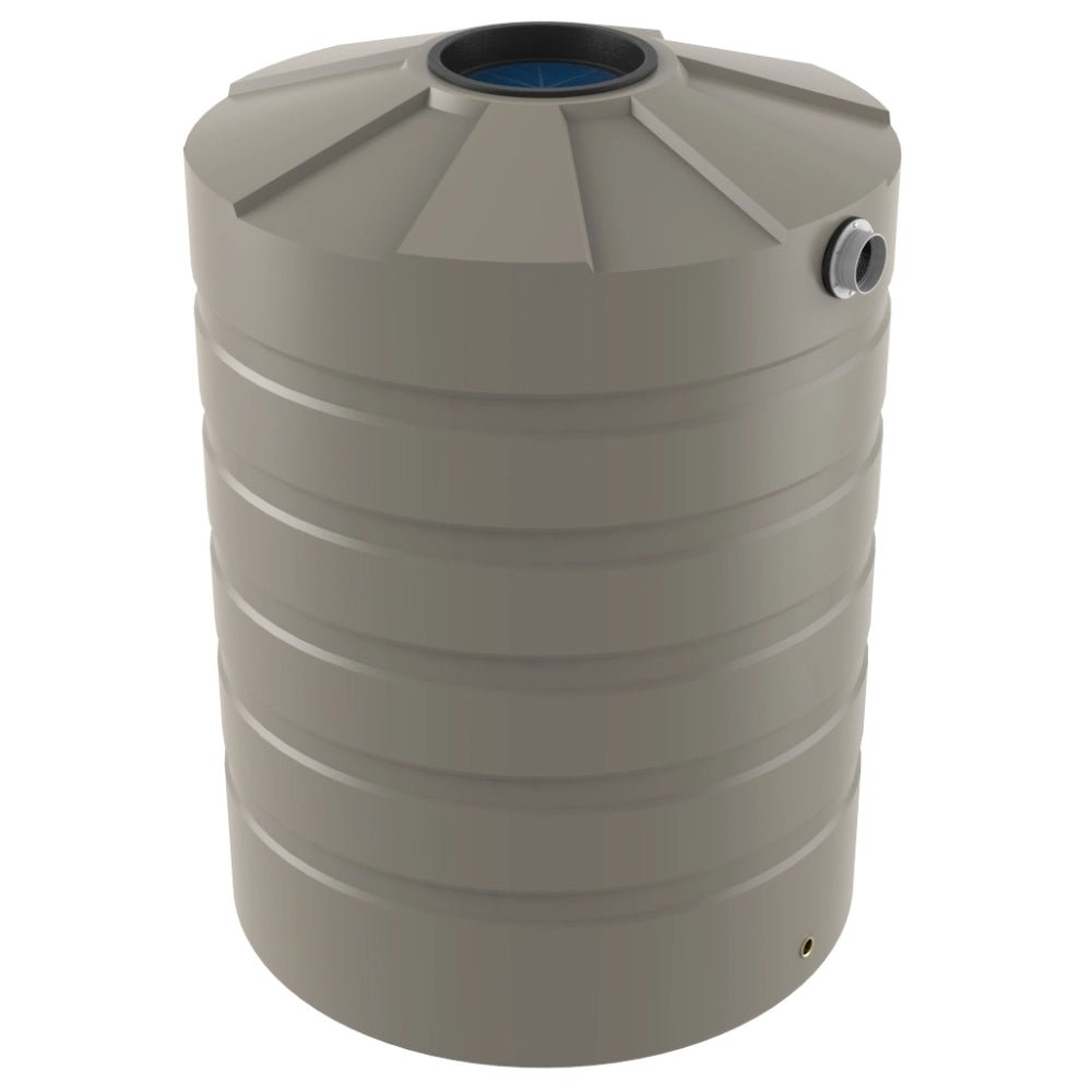 18710 - Tanks - Bushmans 1500L Round Water Tank - Birch Grey - Austral Ag