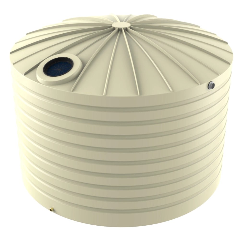 18625 - Tanks - Bushmans 25000L Domed Round Water Tank - Smooth Cream - Austral Ag