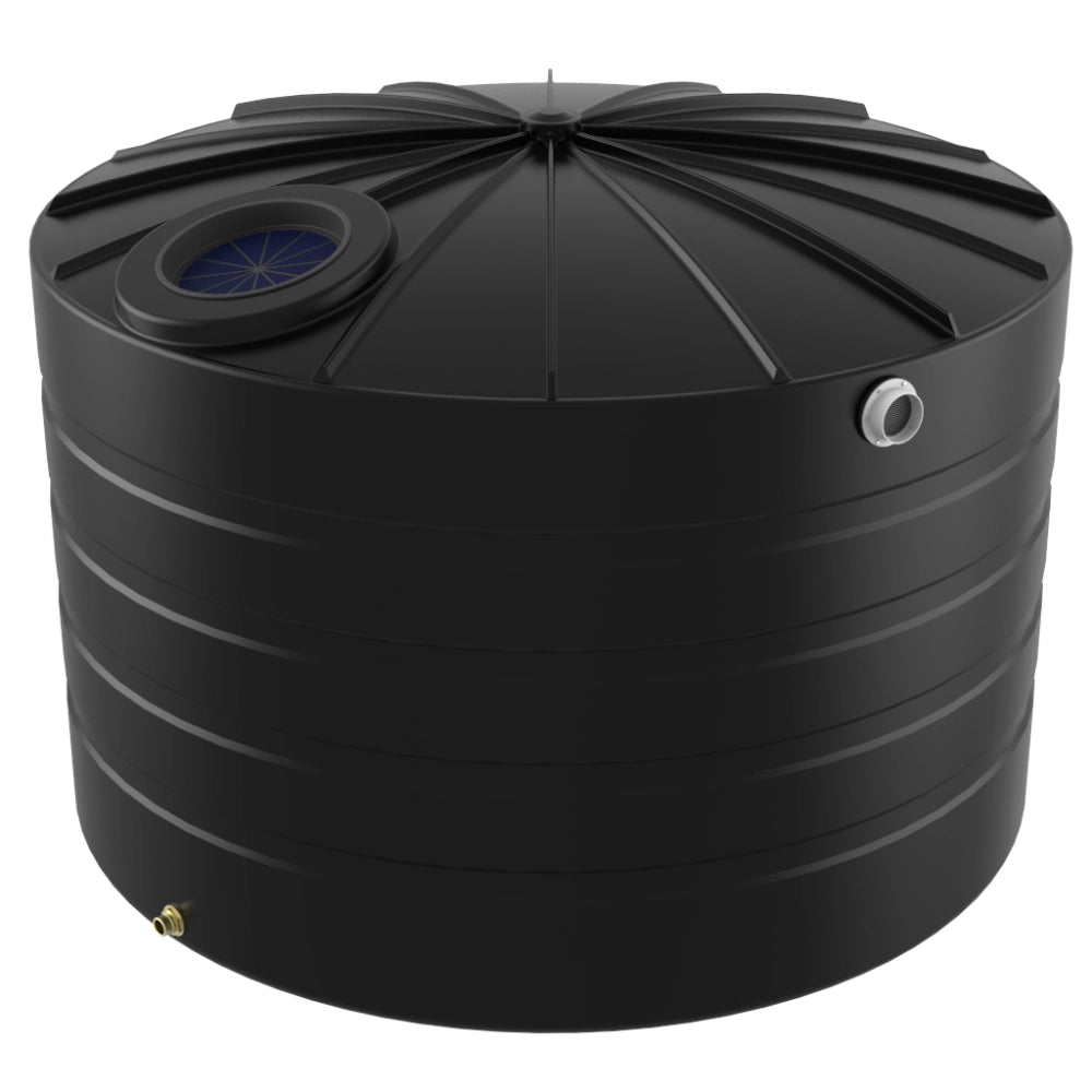 18724 - Tanks - Bushmans 4000L Domed Squat Water Tank - Black - Austral Ag
