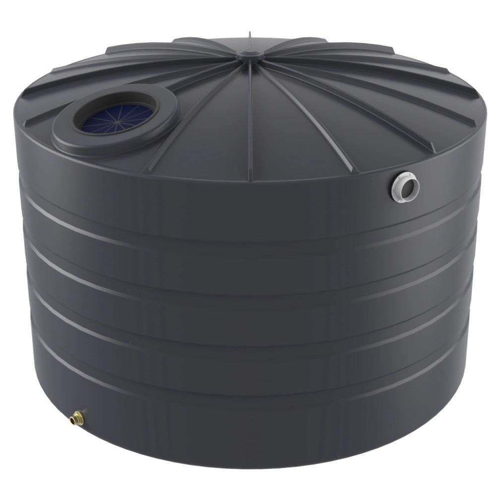 18731 - Tanks - Bushmans 4000L Domed Squat Water Tank - Slate Grey - Austral Ag