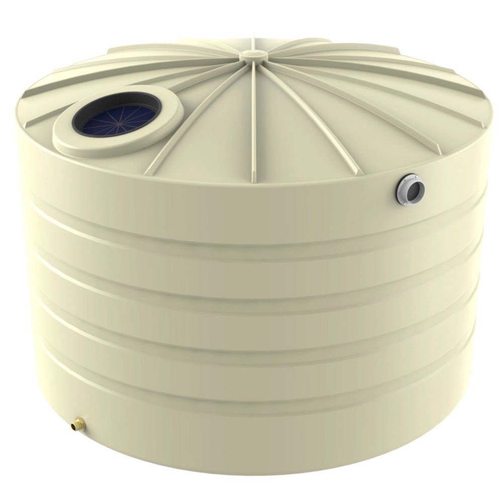 18732 - Tanks - Bushmans 4000L Domed Squat Water Tank - Smooth Cream - Austral Ag