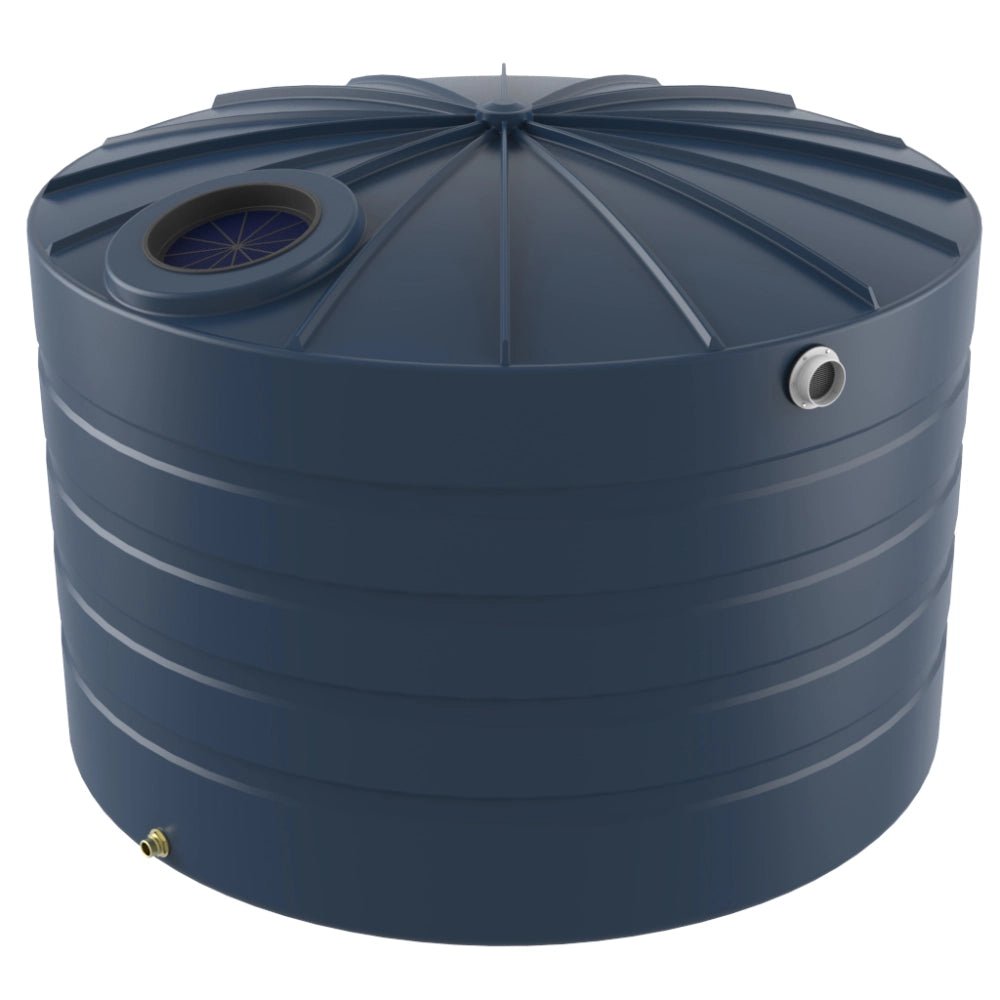 18733 - Tanks - Bushmans 4000L Domed Squat Water Tank - Stormedge Blue - Austral Ag