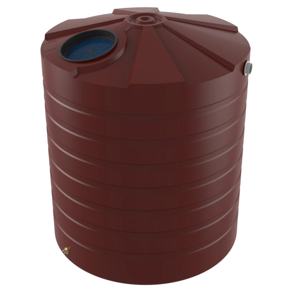 18739 - Tanks - Bushmans 5000L Tall Round Water Tank - Heritage Red - Austral Ag