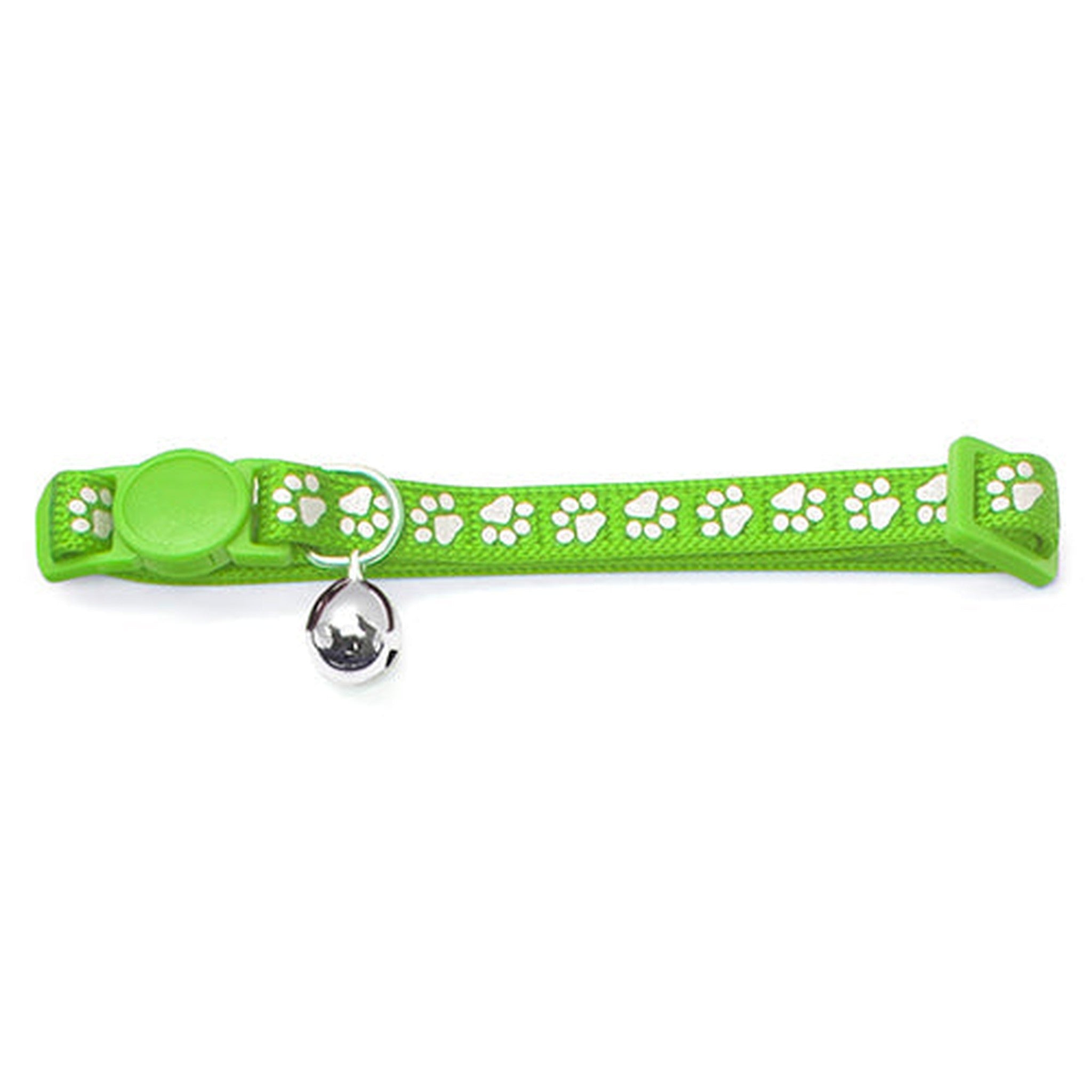 14391 - Animal Accessories - Cat Collar Reflective Printed - Green - Austral Ag