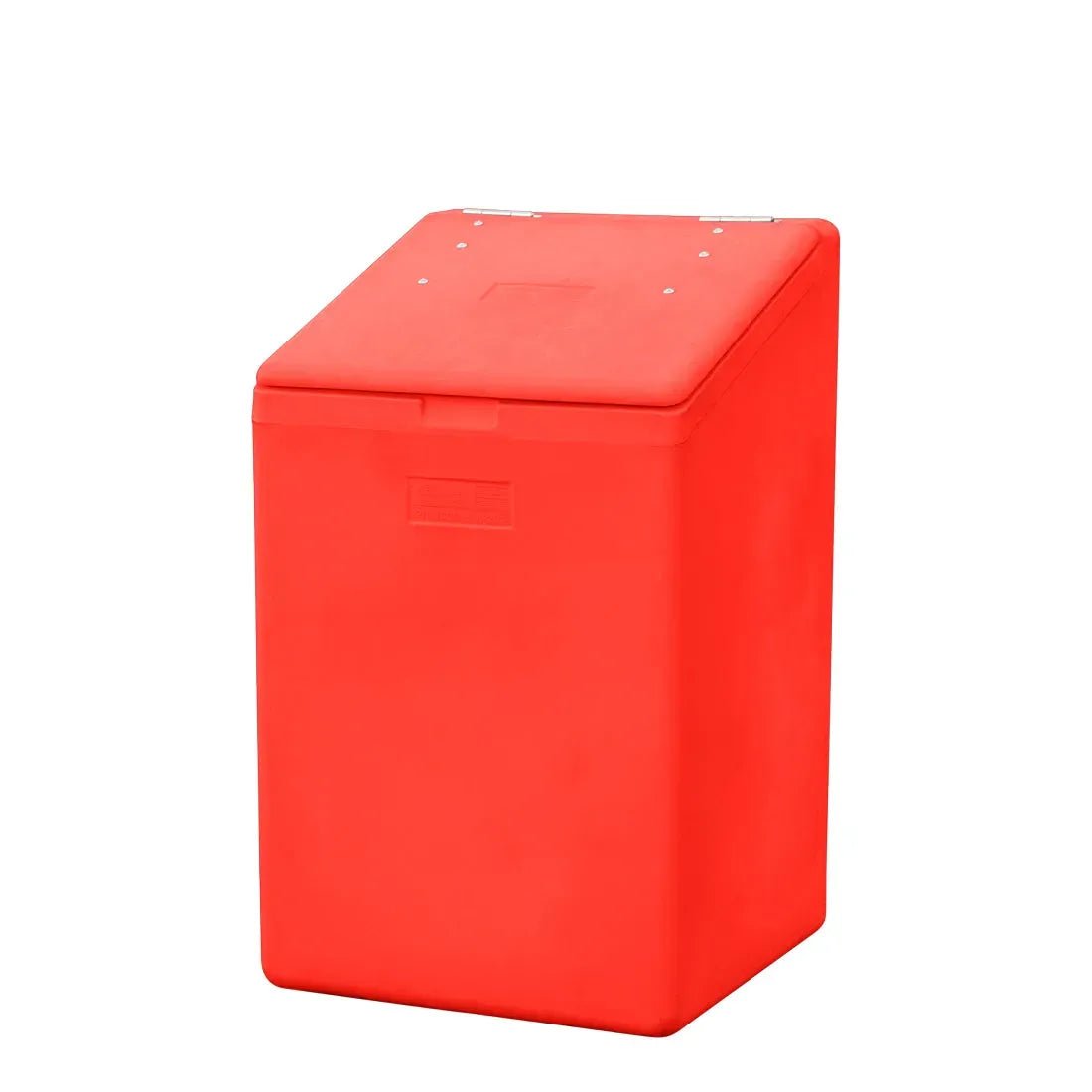 16085 - Livestock - Chaff Bin with hinged lid - Red - Austral Ag