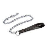 14252 - Animal Accessories - Chain Lead with Leather Handle - Austral Ag
