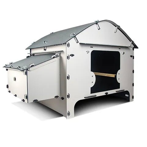 18898 - Animal Accessories - Chicken Coop with Pitched Roof Elevated Plastic Chook House - Small - Austral Ag