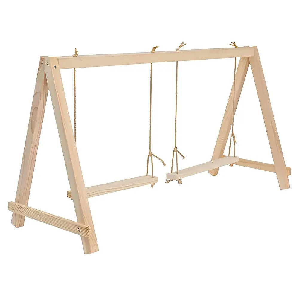 Chicken Swing - Double - Wooden Playground Chook Toy - Animal Accessories - Austral Ag