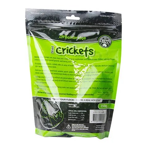 18579 - Supplementation - Chicken Treat Dried Crickets - 250g - Austral Ag