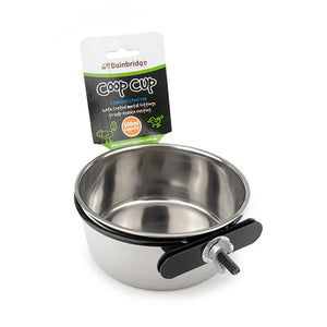 14538 - Animal Accessories - Coop Cup Stainless Steel with Clamp Holder - 600ml - Austral Ag