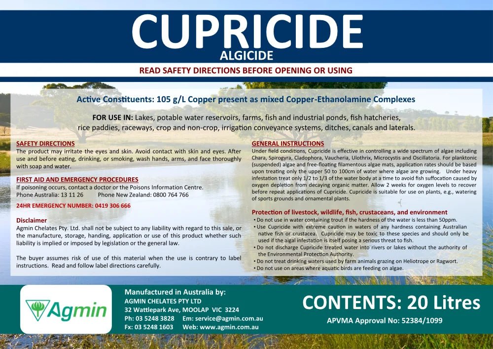 Cupricide Algae Remover - Animal Health - Austral Ag