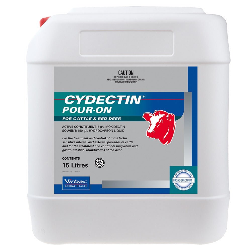 11708 - Animal Health - Cydectin Pour On Cleanskin - 15L - Austral Ag