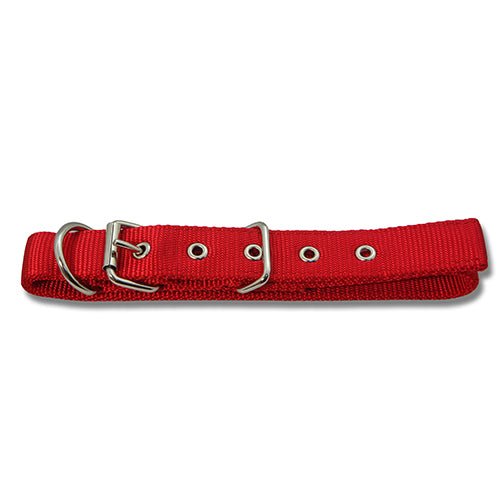 13891 - Animal Accessories - Dog Collar Webbing - Red - 45cm - Austral Ag