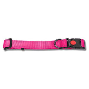 14144 - Animal Accessories - Dog Collar Webbing Reflective Strips - Pink - 35 - 50cm - Austral Ag
