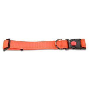 14134 - Animal Accessories - Dog Collar Webbing Reflective Strips - Orange - 20 - 35cm - Austral Ag