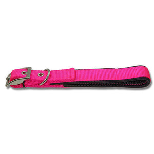 13932 - Animal Accessories - Dog Collar with Padding & Nylon Webbing - Pink - 60cm - Austral Ag