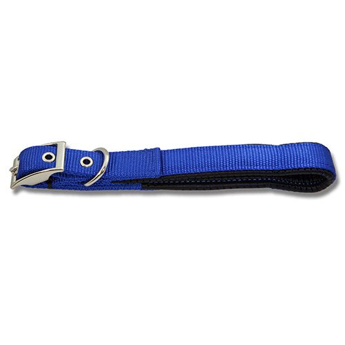 13920 - Animal Accessories - Dog Collar with Padding & Nylon Webbing - Blue - 50cm - Austral Ag